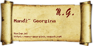 Manó Georgina névjegykártya